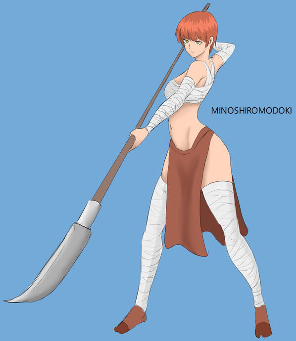 Naginata character pose
