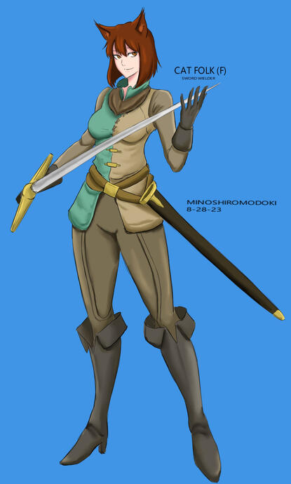 Original Character - Catfolk (F) - Sword Wielder